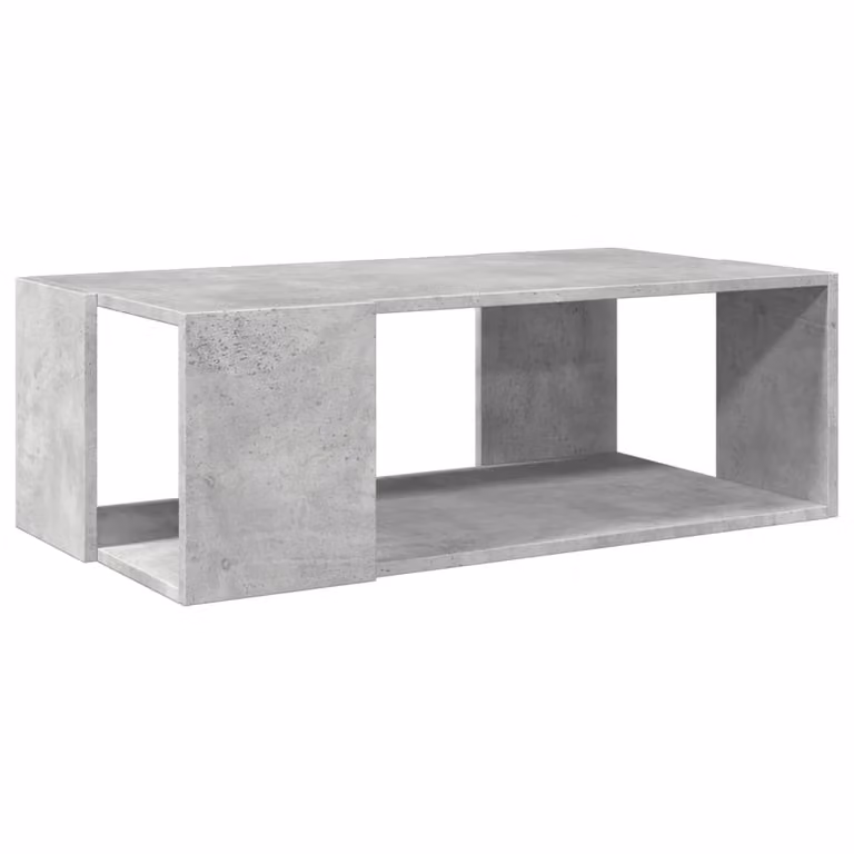 SYFAX™ Tavolino Salotto Grigio Cemento 89,5x48x30cm Legno Multistrato