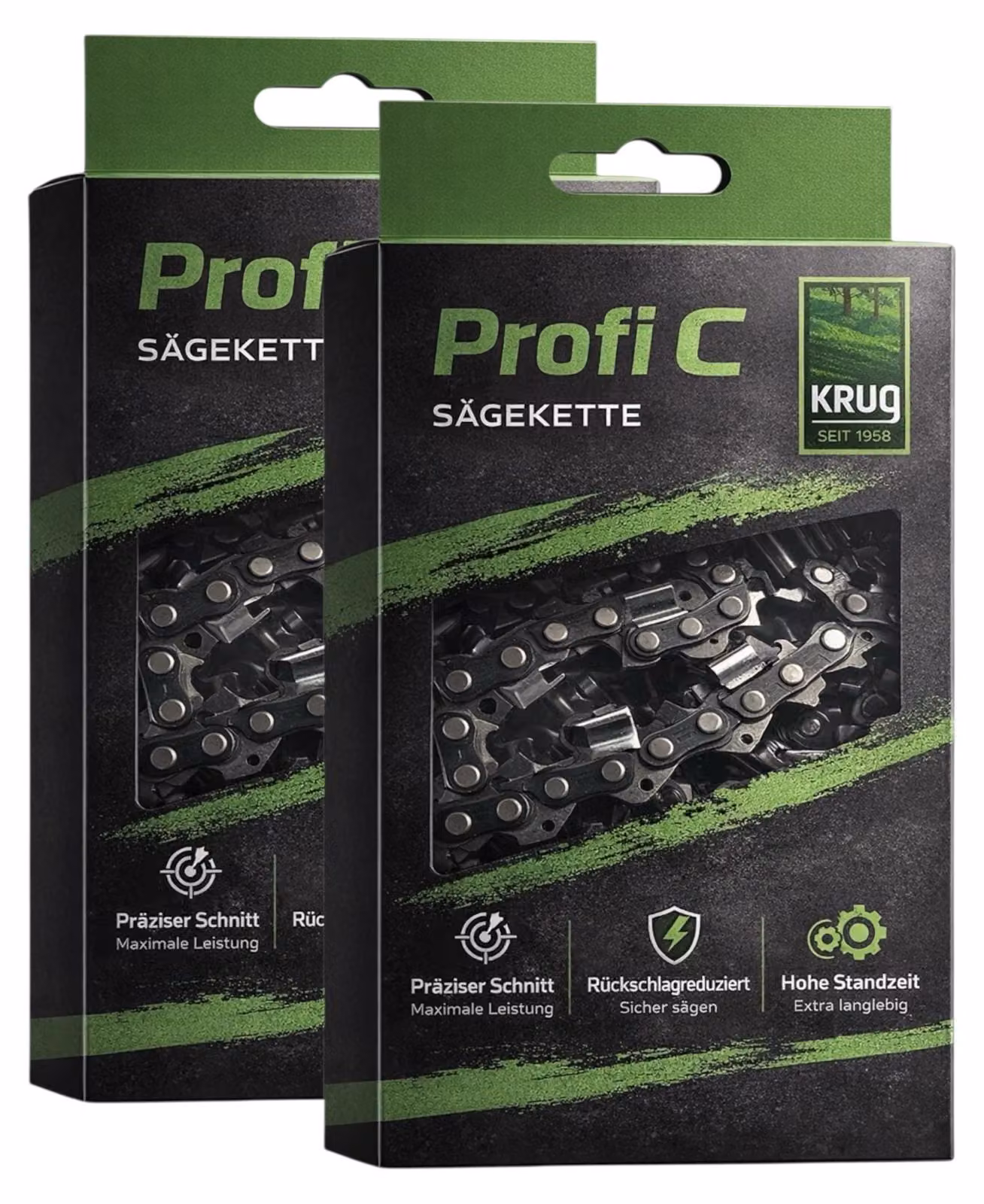 2 pezzi di catena per motosega Profi C 3/8P 1,3 mm 40 TG Low Profi (catena di ricambio)