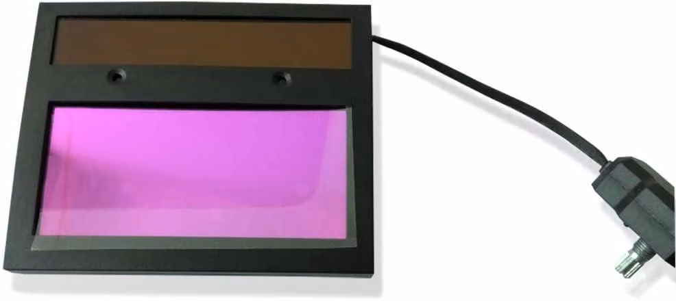Casco da saldatura di ricambio, con oscuramento automatico e display LCD, dimensioni 110 x 90 x 9 mm