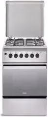 Cucina a libera installazione De'Longhi DL554EX2 con 4 fuochi a gas, forno elettrico da 52 L con grill e classe energetica A, colore Acciaio Inox, H 84 x L 50 x P 55 cm