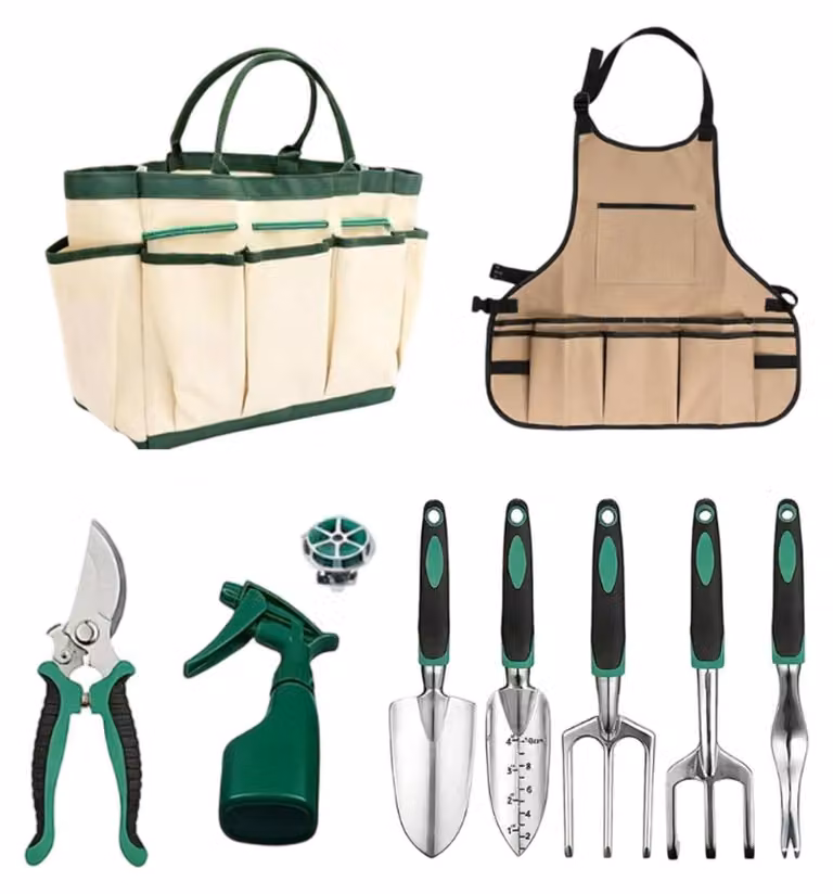 Set di attrezzi da giardinaggio per principianti, 11 pezzi