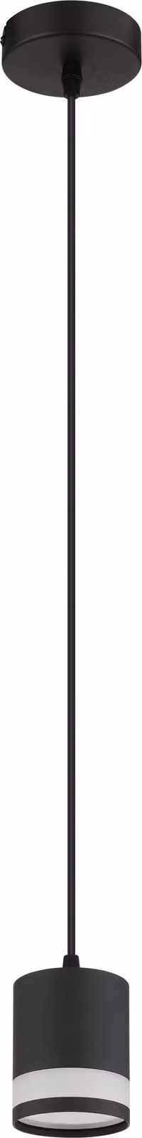 Lampada a sospensione a LED, nera, 1 luce, H 120 cm