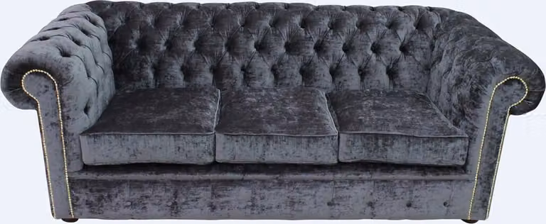 Chesterfield Design Luxus Polster Sofa Couch Sitz Garnitur Leder #254