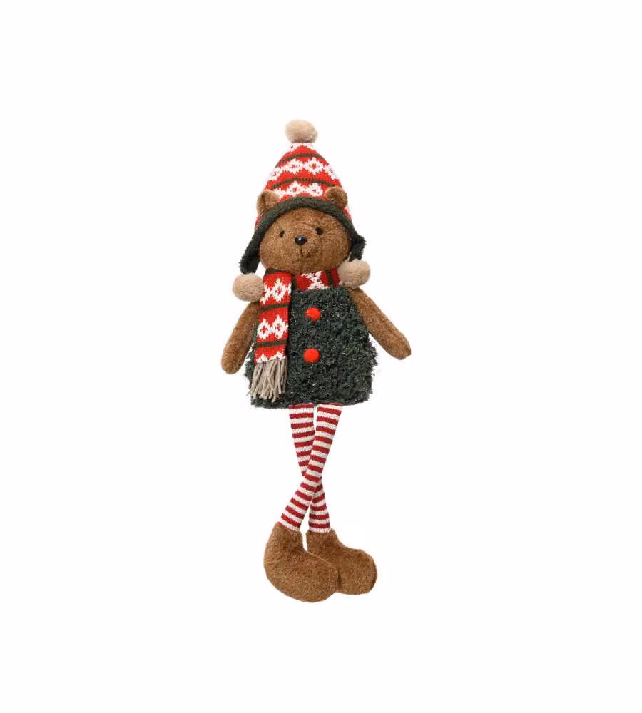 Orsetto Peluche Morbido - Decorazione Natalizia  - 23x15x68 cm
