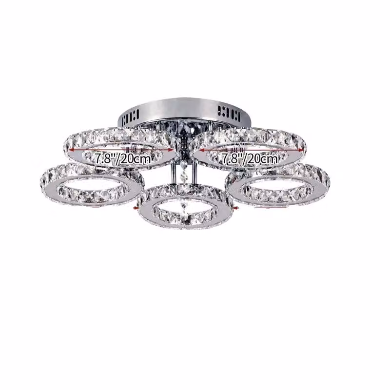 Lampada a soffitto, tecnologia LED, design elegante, 5 luci, luce bianca fredda