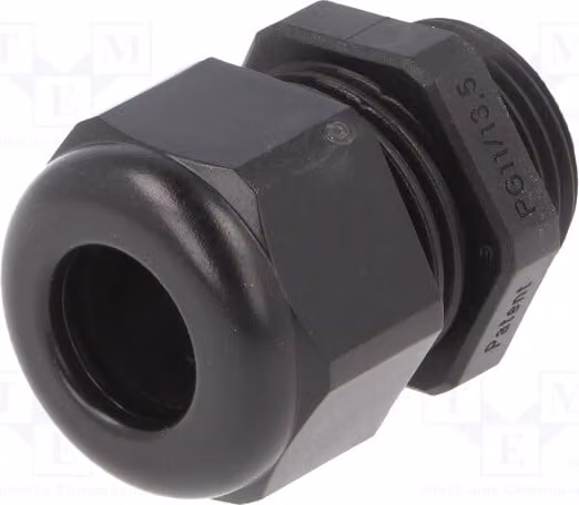 1 x Raccordo per cavo, colore nero, grado di protezione IP68, diametro cavo 6-12 mm, codice prodotto: 1.590.1101.14, materiale: [specificare il materiale]