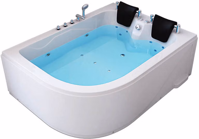 HOME DELUXE - Vasca idromassaggio BLUE OCEAN XL 180 x 120 cm collegamenti Weiß