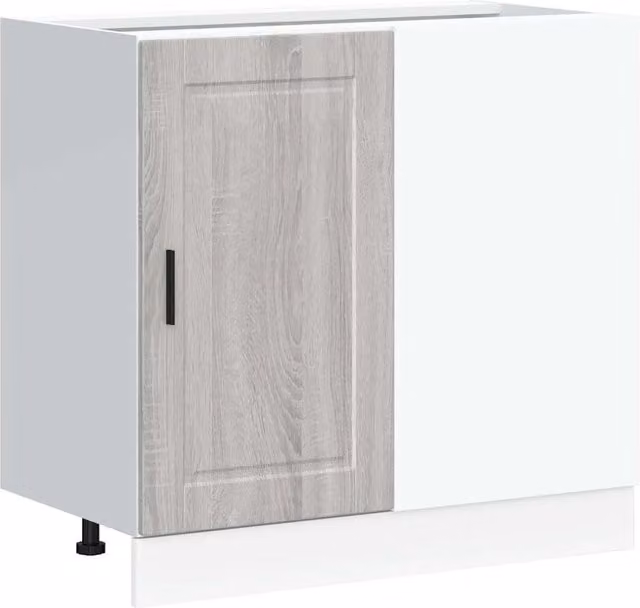 Armadio da cucina Porto grigio sonoma 86 x 46 x 81,5 cm pratico spazio portaoggetti piedini regolabili in legno multistrato grigio 02_0050510