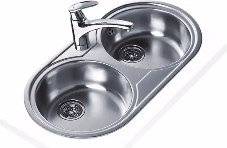Teka DR 80 2C, Lavello da incasso, Ovale, Acciaio inossidabile, Acciaio inossidabile, 2 vasche/vaschette, Circolare