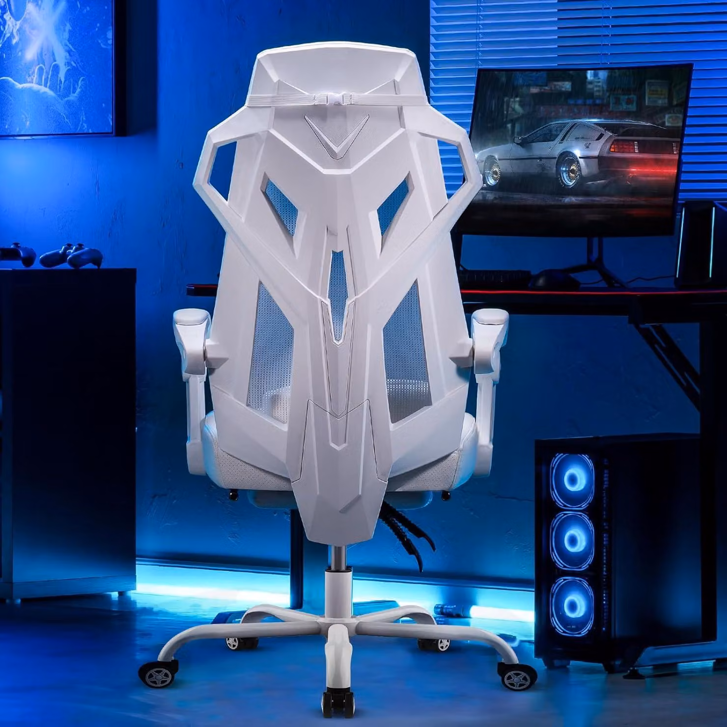 Sedia ergonomica da ufficio - Sedia da gaming - Sedia girevole - Sedia da ufficio con braccioli - Sedia per ufficio