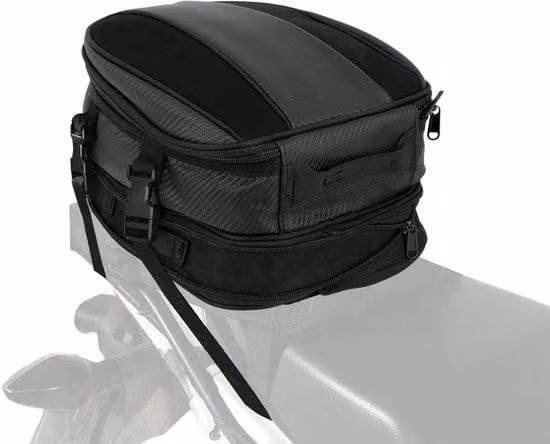 Borsa da sella per moto - Borsa posteriore - Borsa per moto - Borsa da sella multifunzionale - 8 litri - Impermeabile - Nera