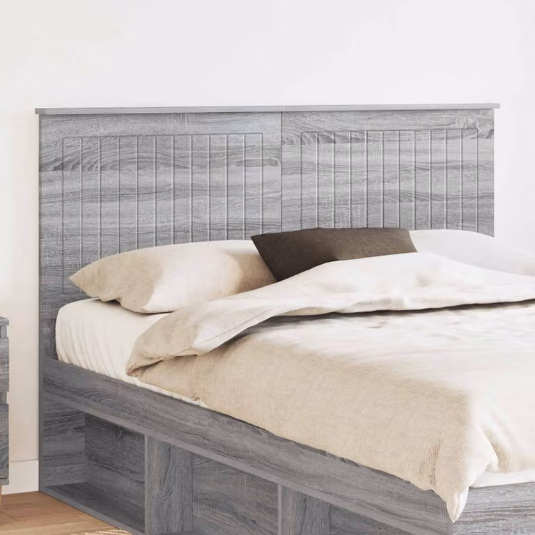 Testiera per letto moderna vidaXL in legno ingegnerizzato grigio