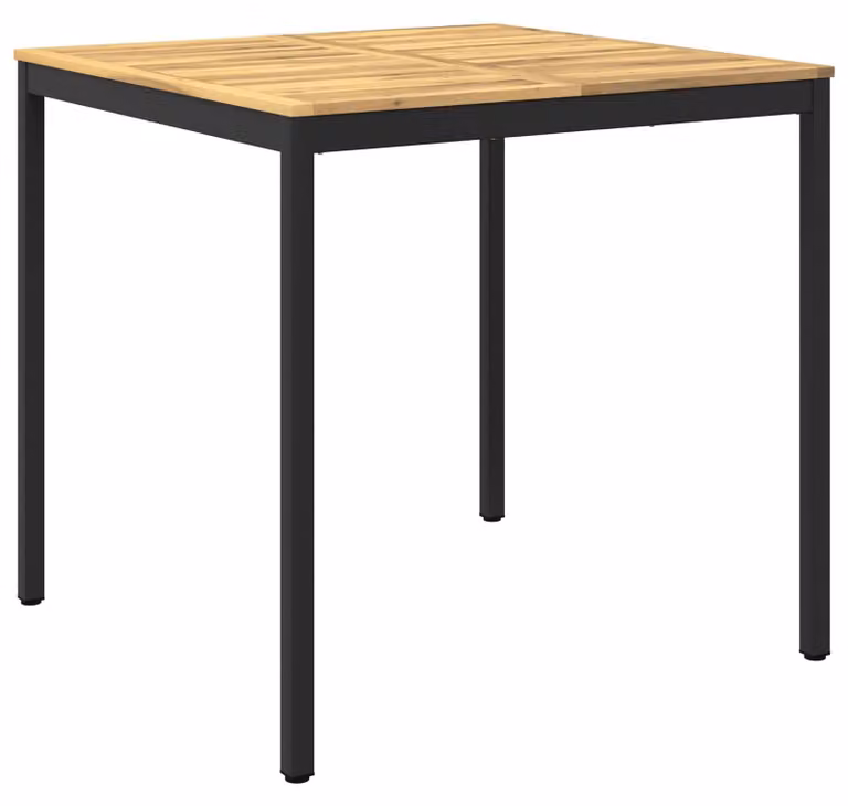 Tavolo da giardino, bianco e nero, dimensioni 110 x 108,5 x 105 cm