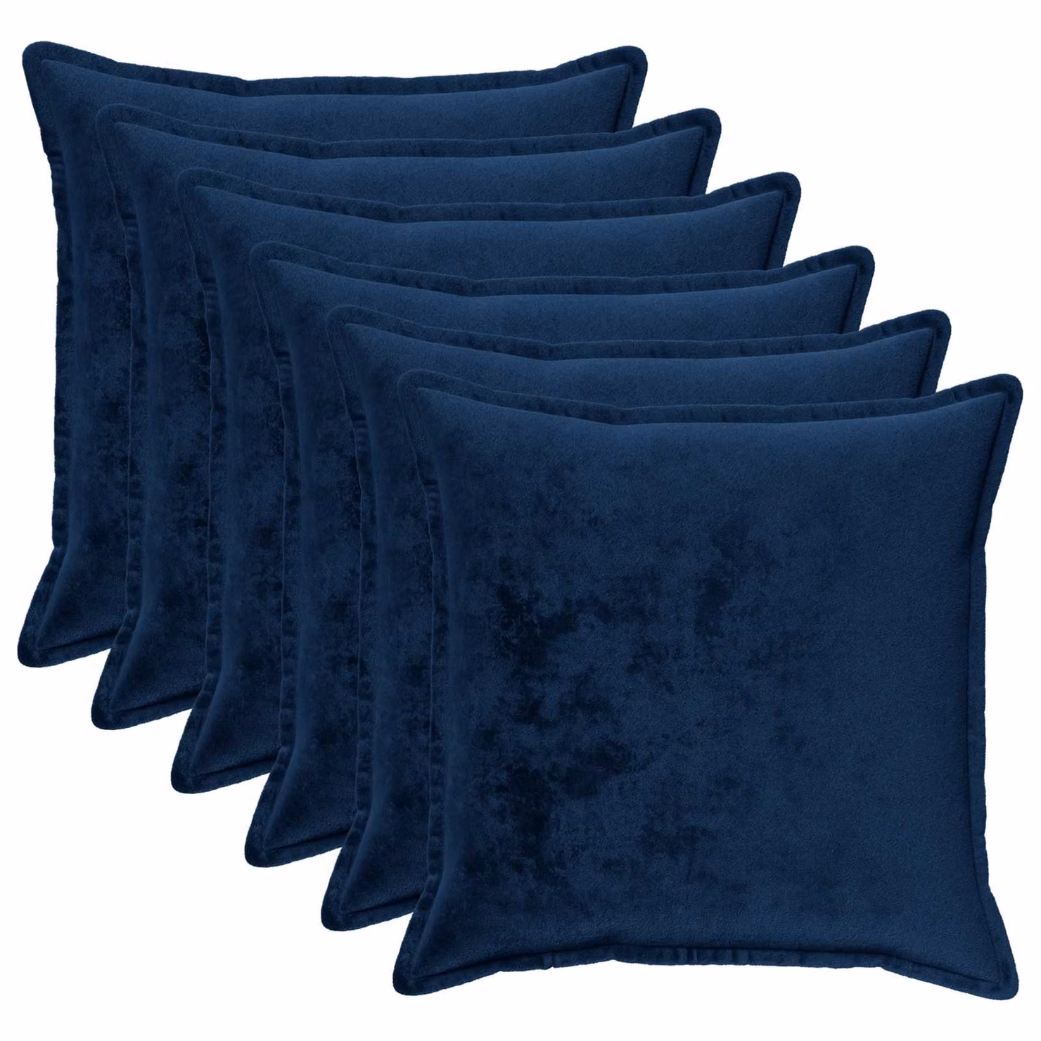 vidaXL Federa 6 pcs HOUTEN Blu navy 70 x 70 cm Flanella