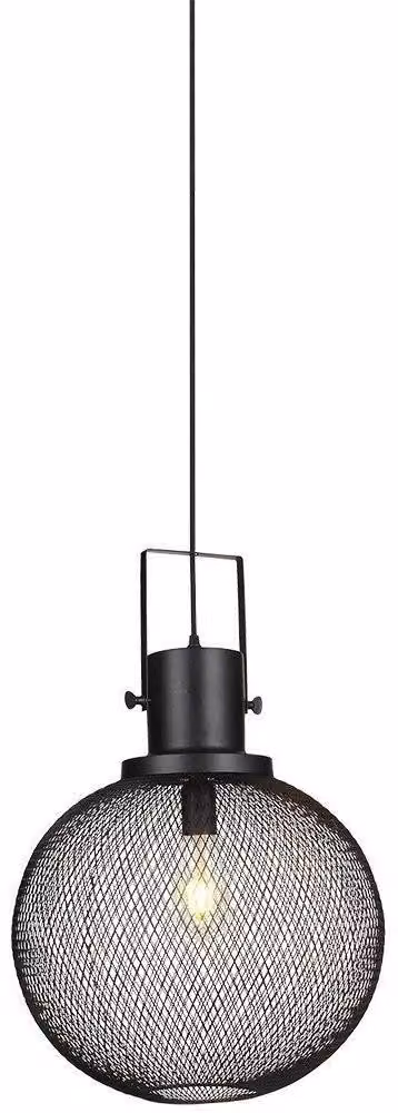 V-TAC VT-7301 Lampadario portalampada led a sfera rete metallica E27 moderno colore nero Ф290mm - sku 3859