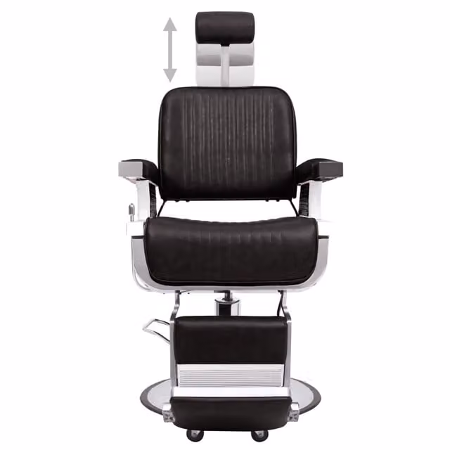 Poltrona da Barbiere Nera 68x69x116 cm in Similpelle 110168
