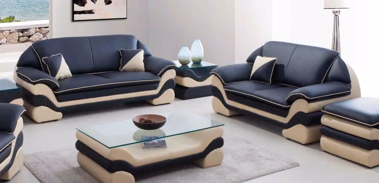 Ledersofa Couch Wohnlandschaft 3+2 Sitzer Design Sofa Klassische Garnitur Sofas