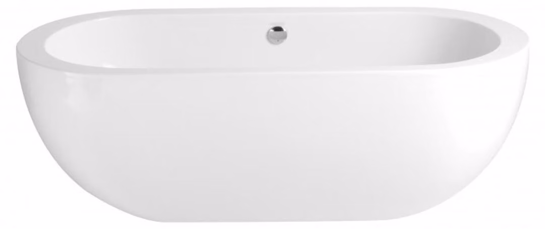 Casa Padrino Vasca da bagno freestanding Art Deco bianca modello He-Ele 180 x 85,5 x 60 cm, vasca da bagno retro antica barocca
