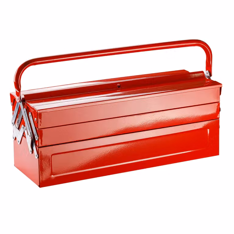 Valigia portautensili pieghevole in metallo 58x21x22 cm