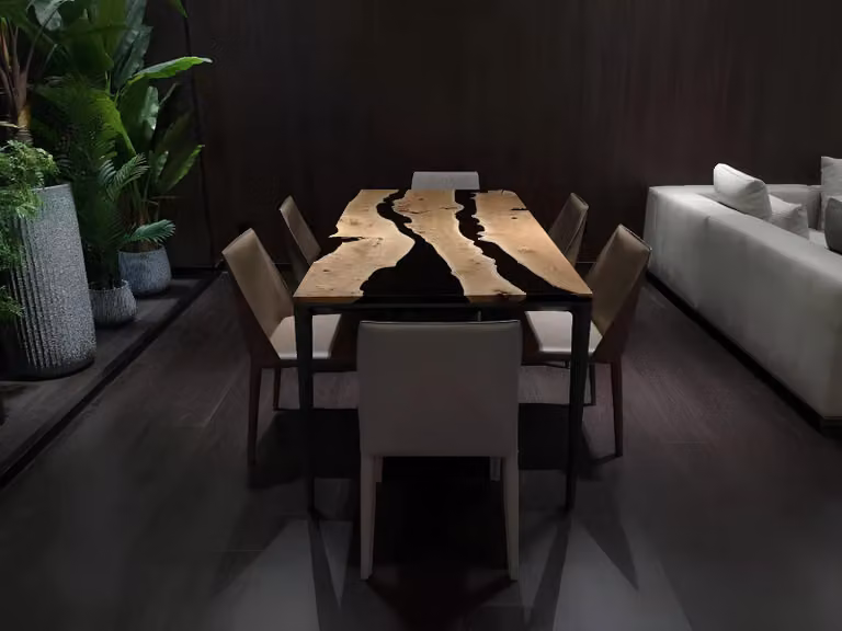 Couchtisch Black River Table Echtes Holz Flusstisch 220x90 Tische Epoxidharz