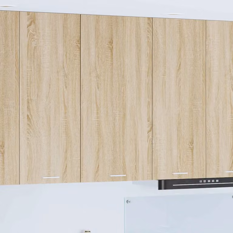Armadio pensile da cucina vidaXL in legno e MDF, colore quercia e bianco, L 50 cm x P 31 cm x H 100 cm