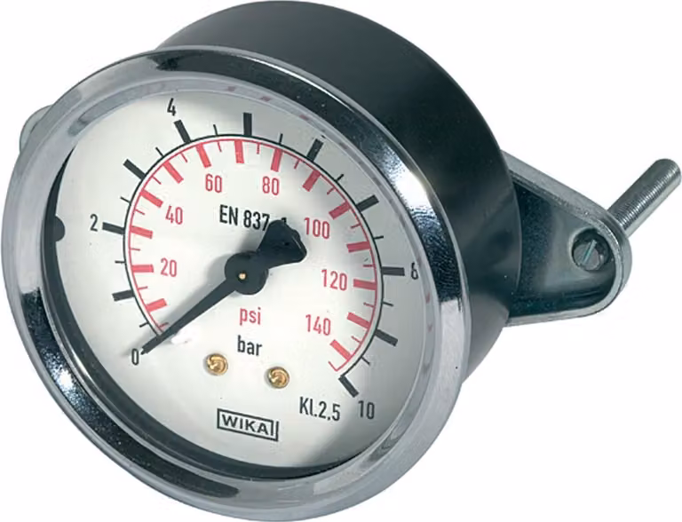 Mano standard Riegler, anello triangolare anteriore, G 1/4 posteriore, 0 - 6,0 bar, Ã˜ 50