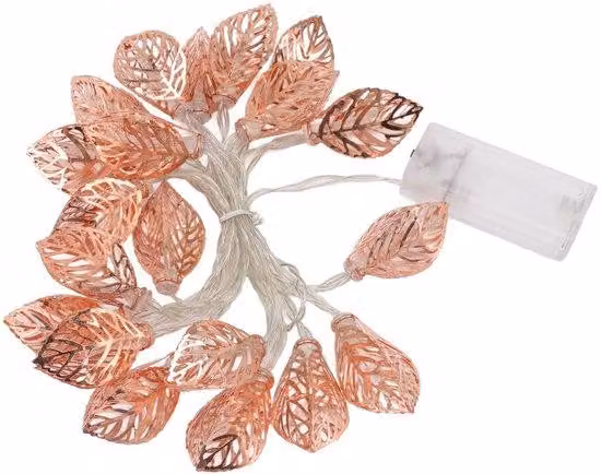 Catena luminosa a LED - Colore rosa oro - Alimentazione a batteria - Decorazione per San Valentino - Adatta per camere da letto e camerette