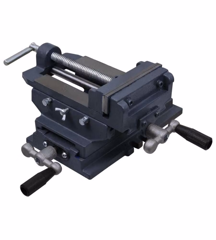 Morsa Manuale Slitta Trasversale per Trapano a Colonna 150 mm