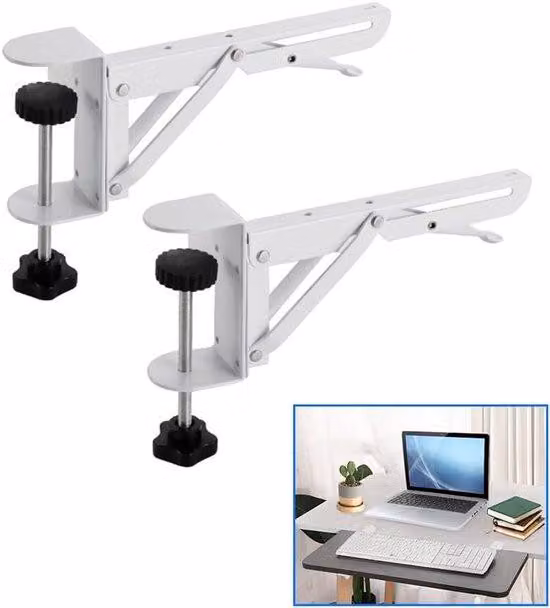 Piastra di prolunga ergonomica per scrivania, flessibile, bianca