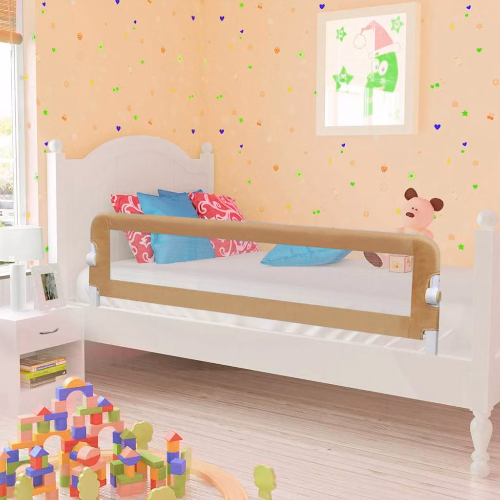 Sponde di sicurezza per letto per bambini vidaXL in poliestere e metallo, pieghevoli, L: 150 cm, H: 42 cm