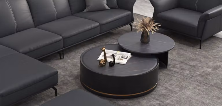 Doppelter Couchtisch Wohnzimmer Tisch Couchtisch Sofa Beistell Rund Tische