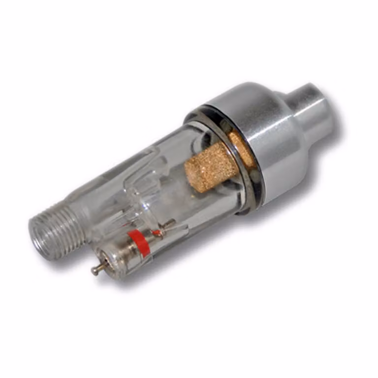 Wiltec mini filtro aria con separatore d'acqua per compressore aerografo, con 2x 9,51 mm (1/8") di filettatura, accessori, per modellismo, tatuaggi, nail art