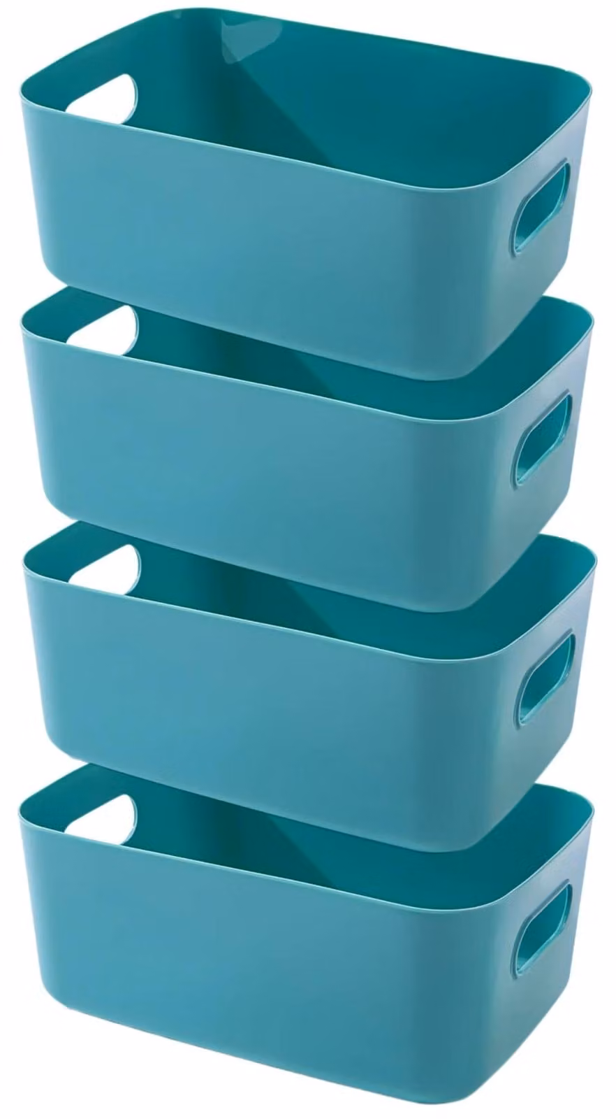 4 Contenitori, ceste di plastica con maniglie, ideali per la cucina