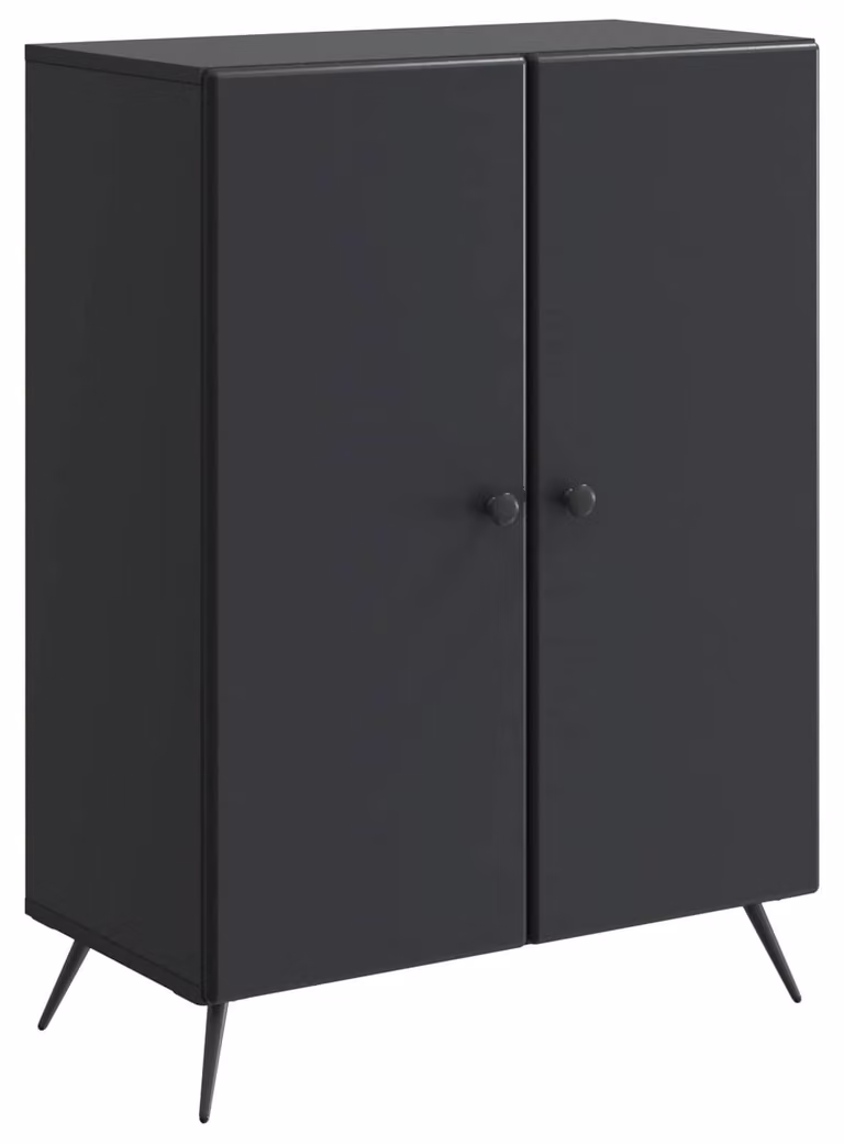 Credenza Nero 66 x 34,5 x 90 cm Legno ingegnerizzato