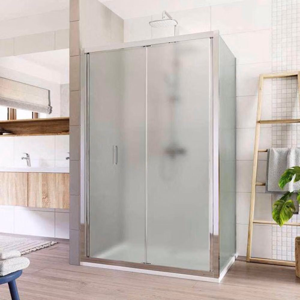 Cabina doccia Mereo, Lima, rettangolo, pieghevole, 100x90 cm, cromo ALU, vetro Point - CK87142K