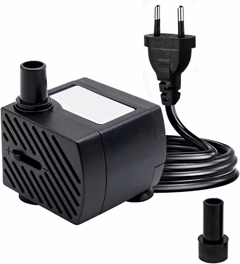Mini pompa sommergibile per acquario - 180 litri/ora - 3 W - silenziosa - flusso regolabile - con cavo da 1,3 metri e ventose
