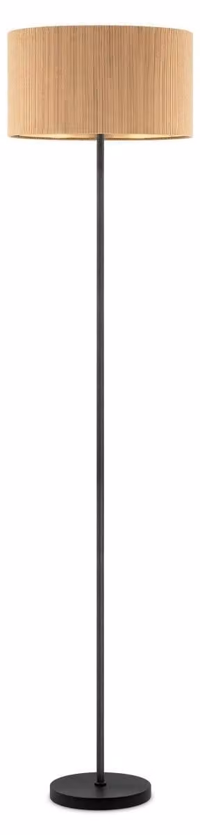 Lampada da terra scandinava con paralume in tessuto effetto velluto, altezza 165 cm