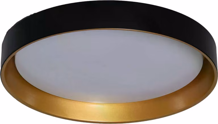 Plafone LED rotondo Royal nero-oro-bianco 31W Tonalità di bianco 3100 lm metallo dim.: 9x55x55 cm IP20 Abruzzo
