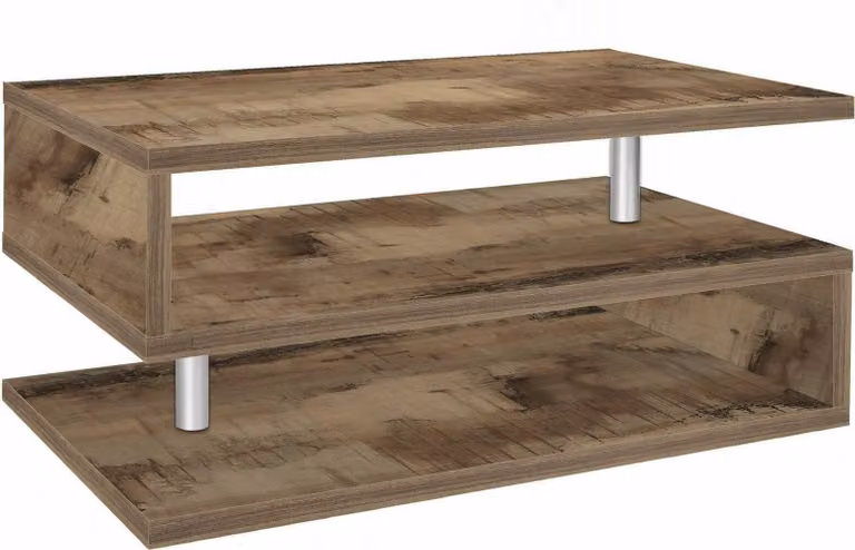 Tavolino Goffredo, tavolino da salotto, elemento contenitore basso, tavolino, 90x55x41 cm, acero