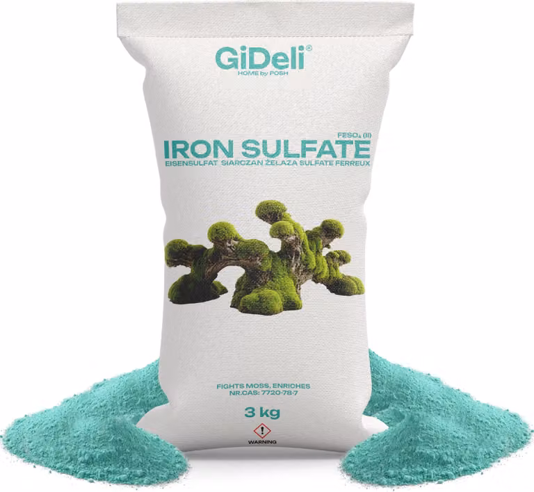 Solfato di ferro 3 kg eptaidrato - Concime per ortensie - Giardinaggio - Agricoltura - FeSO₄ - GiDeli