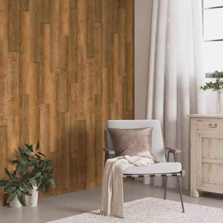 Set di 30 pannelli da parete vidaXL in PVC effetto legno marrone rustico, lavabili