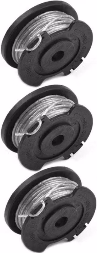Set da 3 bobine e filo di ricambio per decespugliatori da 18 V con lama da 23-26 pollici