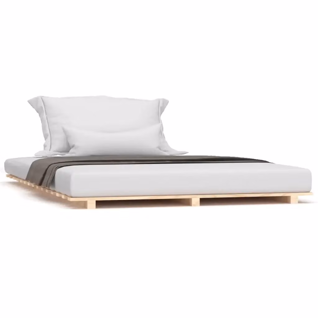 Letto senza materasso in legno massello di pino vidaXL L/P: 140 x 190 cm – 2