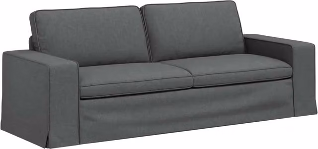 Divano | Divano da soggiorno | Sofa Grigio scuro 222 x 80 x 82 cm Tessuto