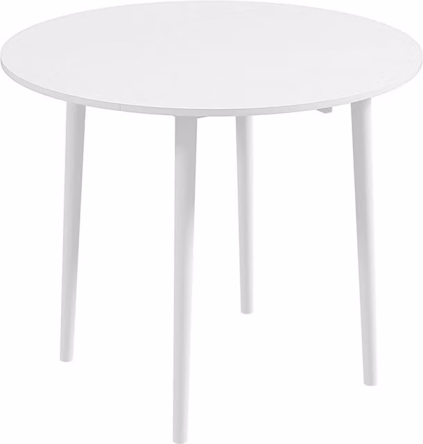 Tavolo Pieghevole Moderno HOMCOM Bianco con Piano a Ribalta per Cucina e Soggiorno, L: 89 cm, H: 73.5 cm – 1