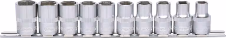 set di bussole esagonali da 1/2", 10 pezzi 10-19 mm