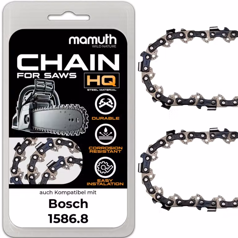 2x catena per motosega 35cm 1,3mm 3/8" 52 TG per Bosch 1586.8