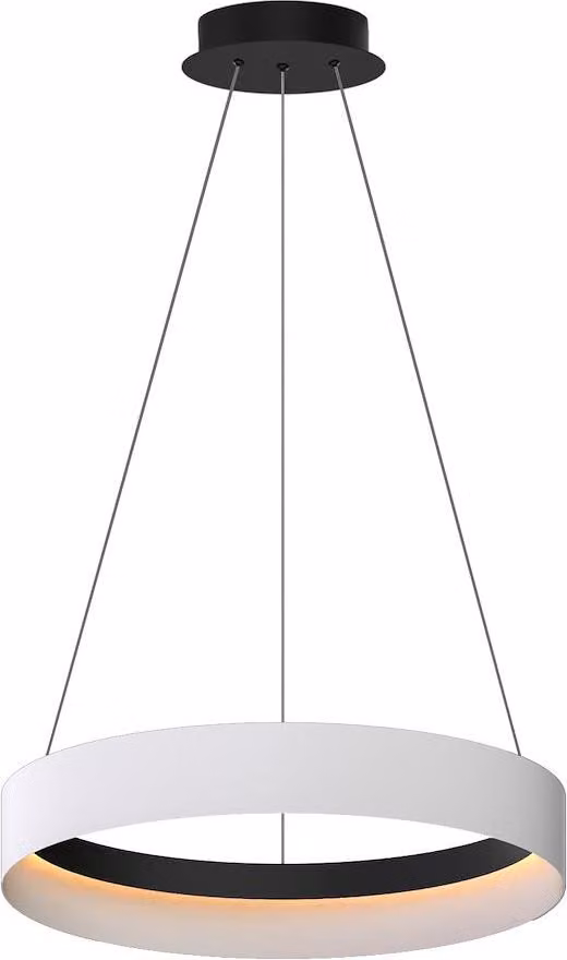 Lampada a sospensione ORBITA 52W LED 4000K di Milagro, bianco nero, Ø60 cm
