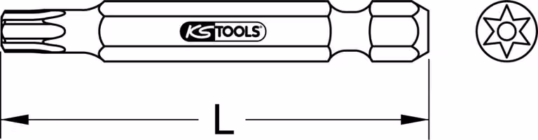 KS TOOLS 1/4" bit Torx foro 75 mm TB8 - 911.7501