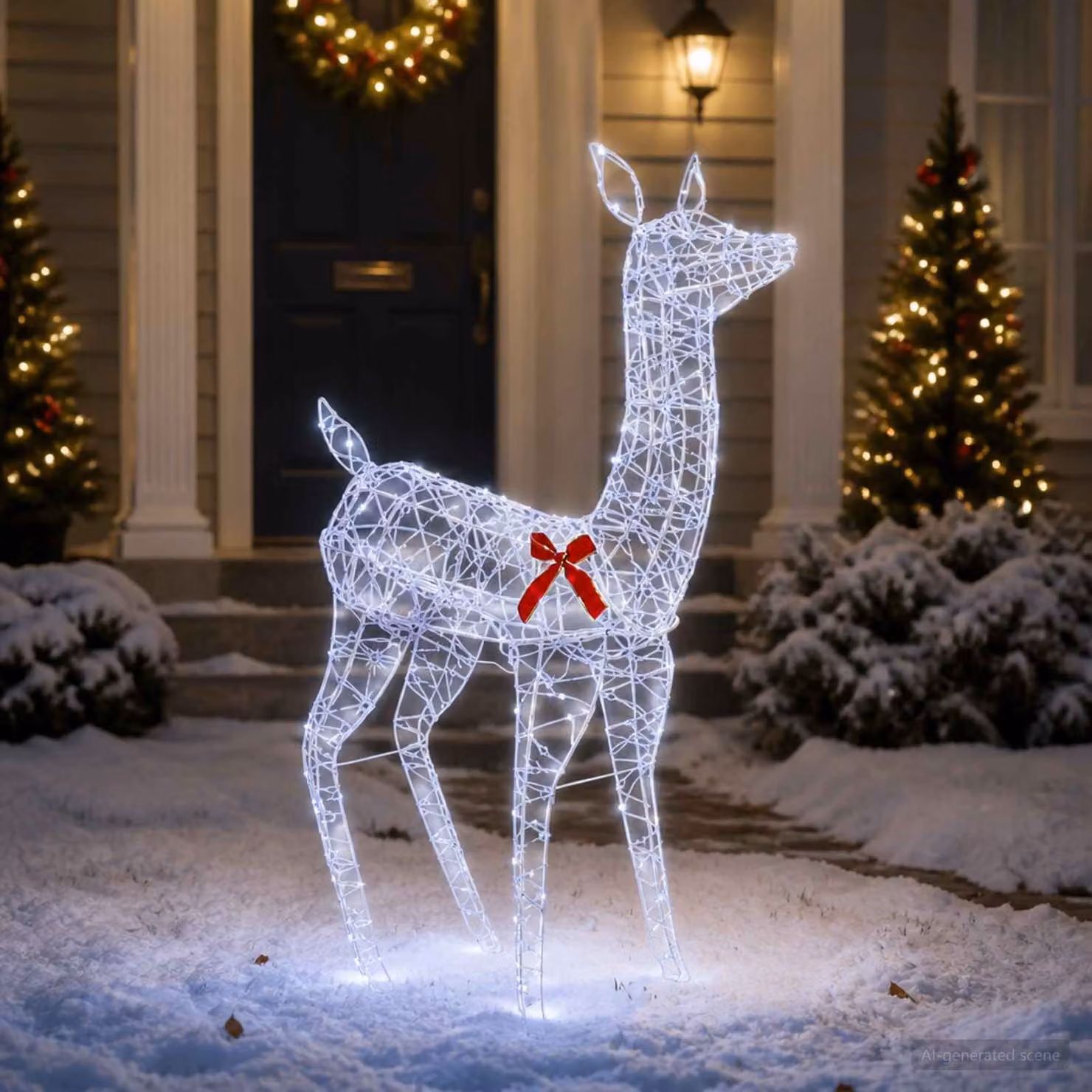 vidaXL Renna di Natale 3D LOVIISA 285 LED Bianco freddo